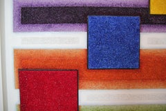 "Crystal Geometry" Crushed Glass Contemporary Geometric Abstract Painting
