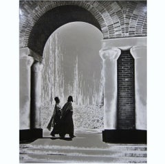 Vintage "Waterfall Galleria" Black and White Figurative Photography