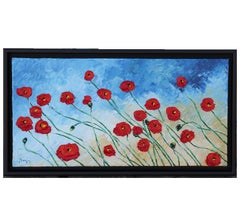 "Poppies Dancing" Contemporary Abstract Floral Painting