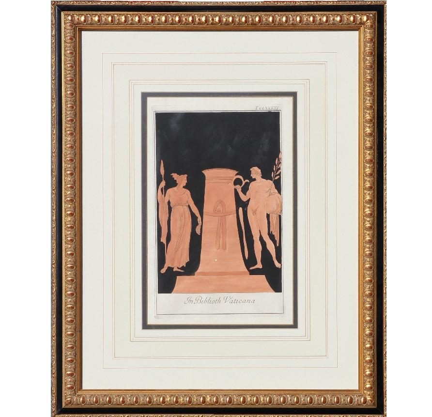(After) Giovanni Battista Passeri Abstract Print - "In Bibliotecta Vaticana" Classical Italian Etching