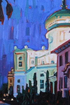 "Sacred Heart Church" Galveston Architectural Landscape Painting