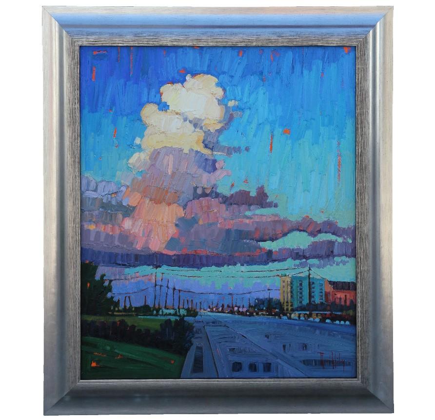 ""High Clouds"" Landschaftsgemälde im impressionistischen Stil