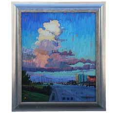 ""High Clouds"" Landschaftsgemälde im impressionistischen Stil