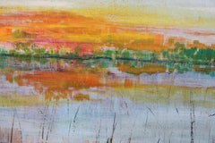 "Eagle Lake" Impressionist Watery Landscape Painting