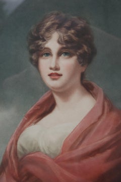 Portrait à l'eau-forte coloré naturaliste de Lady Carmichael