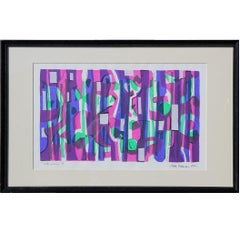 "Bulbs Growing" Modern Abstract Geometric Serigraph Edition 9 of 15 