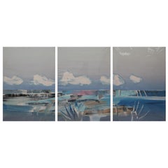 Untitled Abstract Impressionist Landscape Triptych