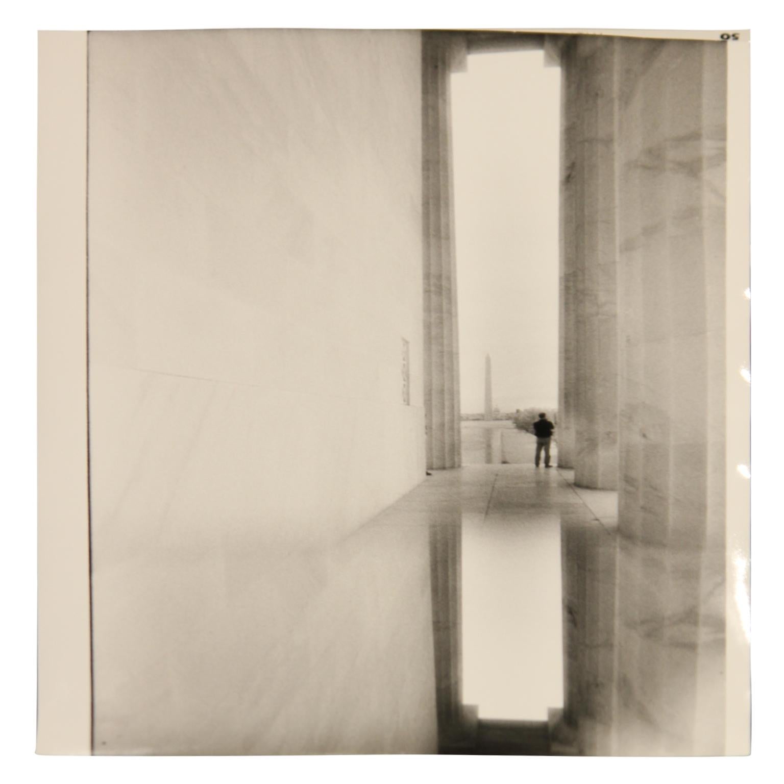 Pat Truax Landscape Photograph - Modern Architectural Black and White Sabattier Photograph