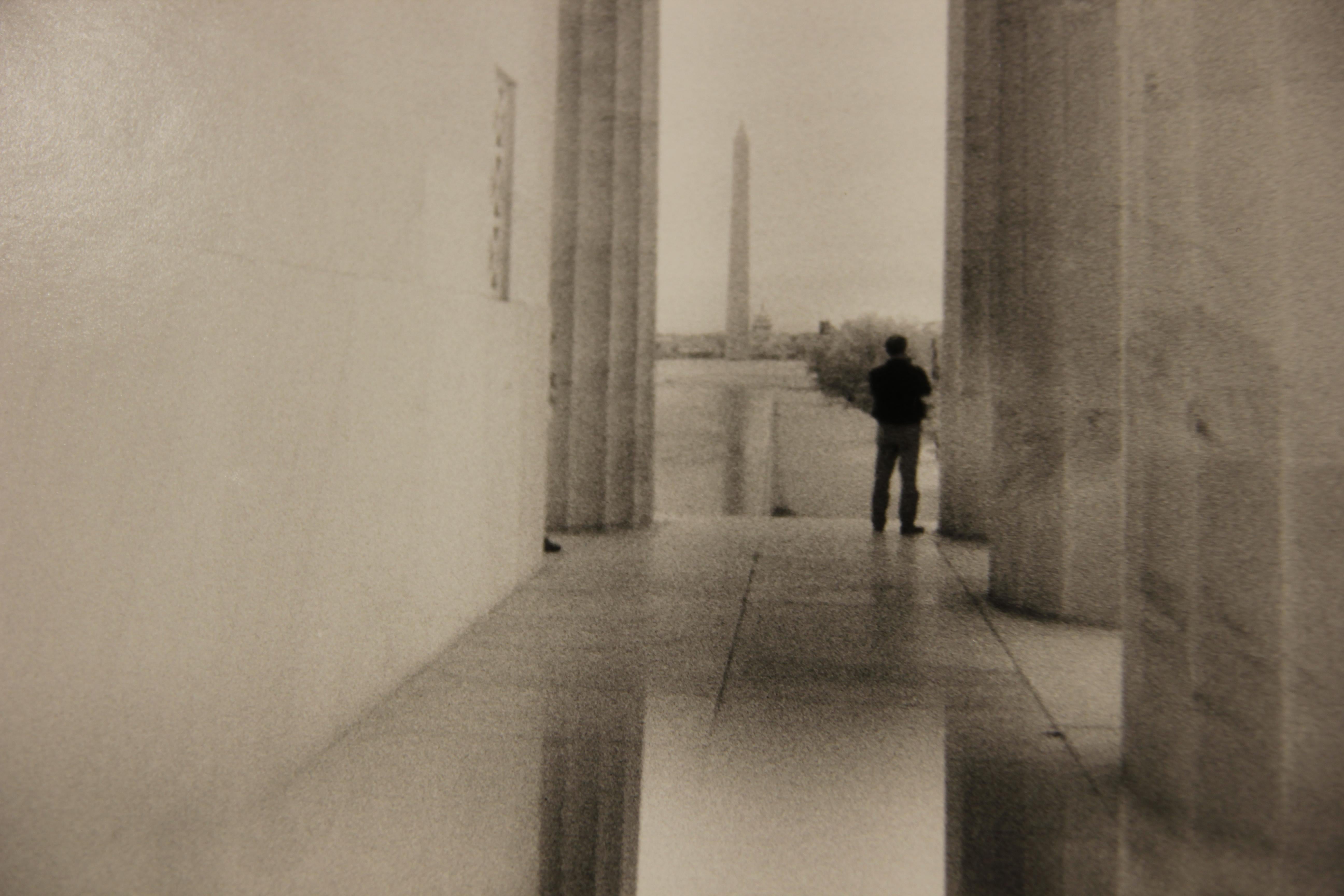 Modern Architectural Black and White Sabattier Photograph - Beige Landscape Photograph by Pat Truax