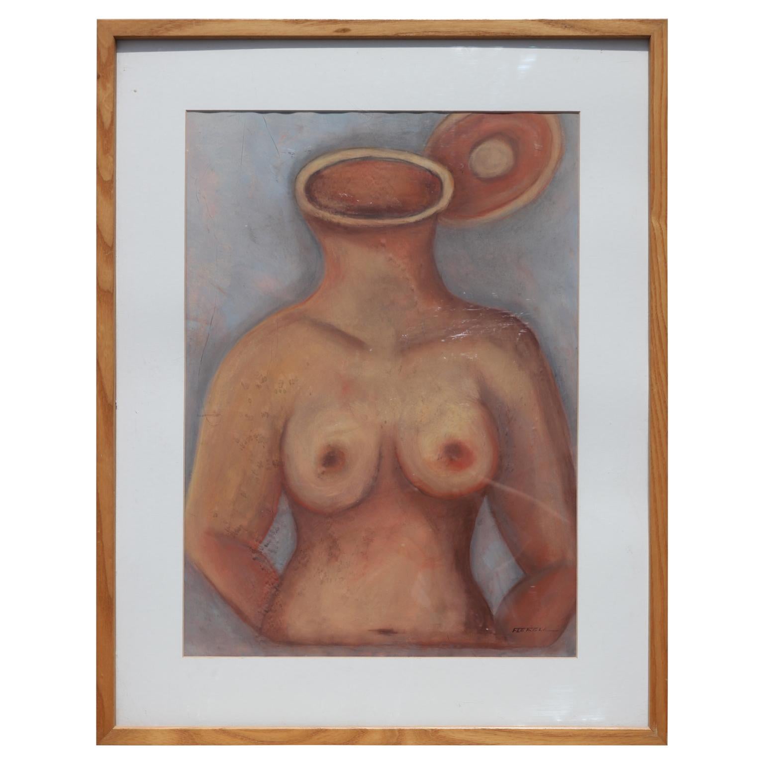 "Sugar Bowl" Surrealist Nude Abstract - Art by Nancy Fleagle