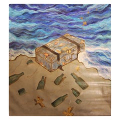 "The Chest" Large Contemporary Surrealist Painting