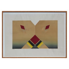 "In alto" Litografia astratta moderna e geometrica Edizione 59 di 125