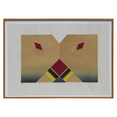 "On High" Modern Abstract Geometric Lithograph Edition 59 of 125