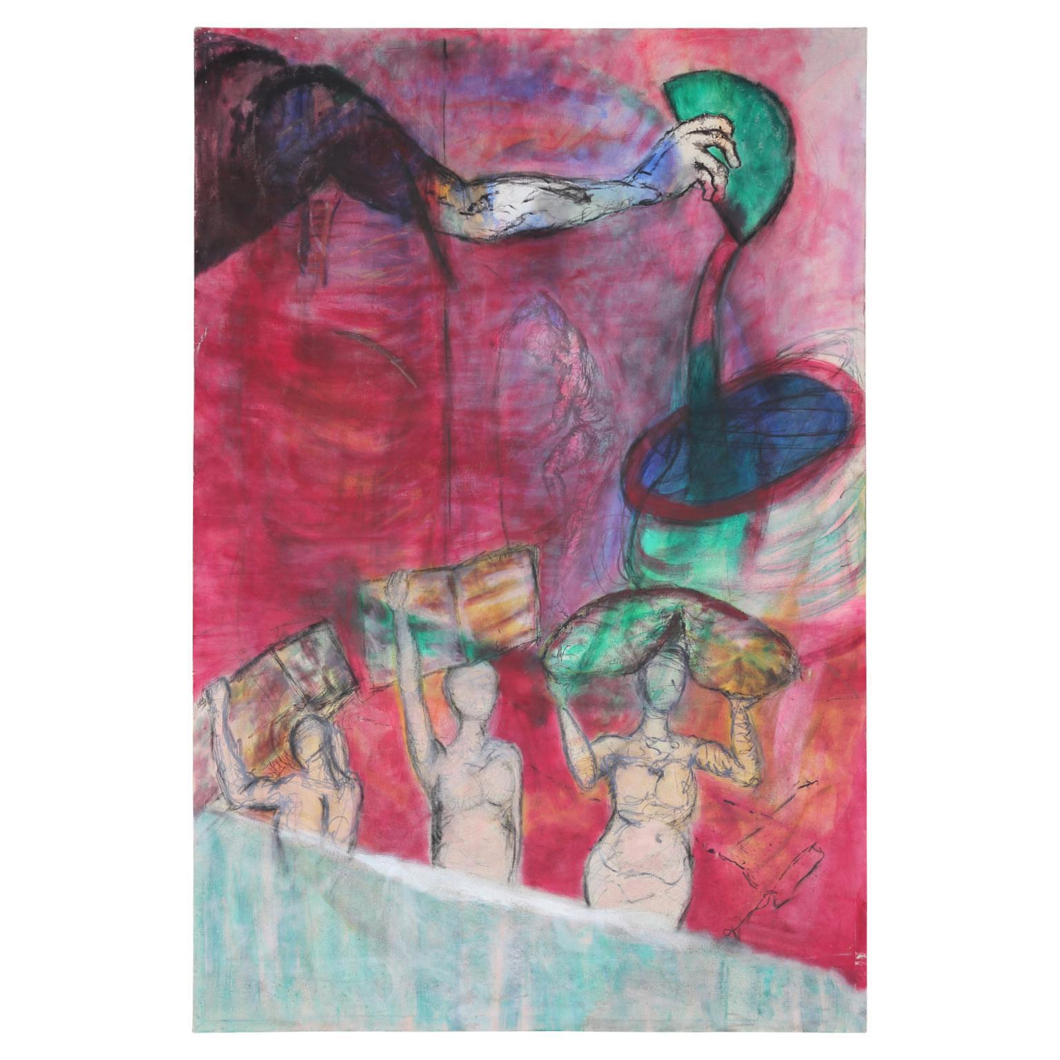 Abstract Painting de Brendan McKeon - Pintura abstracta figurativa sin título
