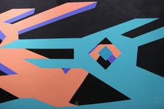 "Cielo de Noche" Pintura Geométrica Abstracta Contemporánea Masiva del Cielo Nocturno