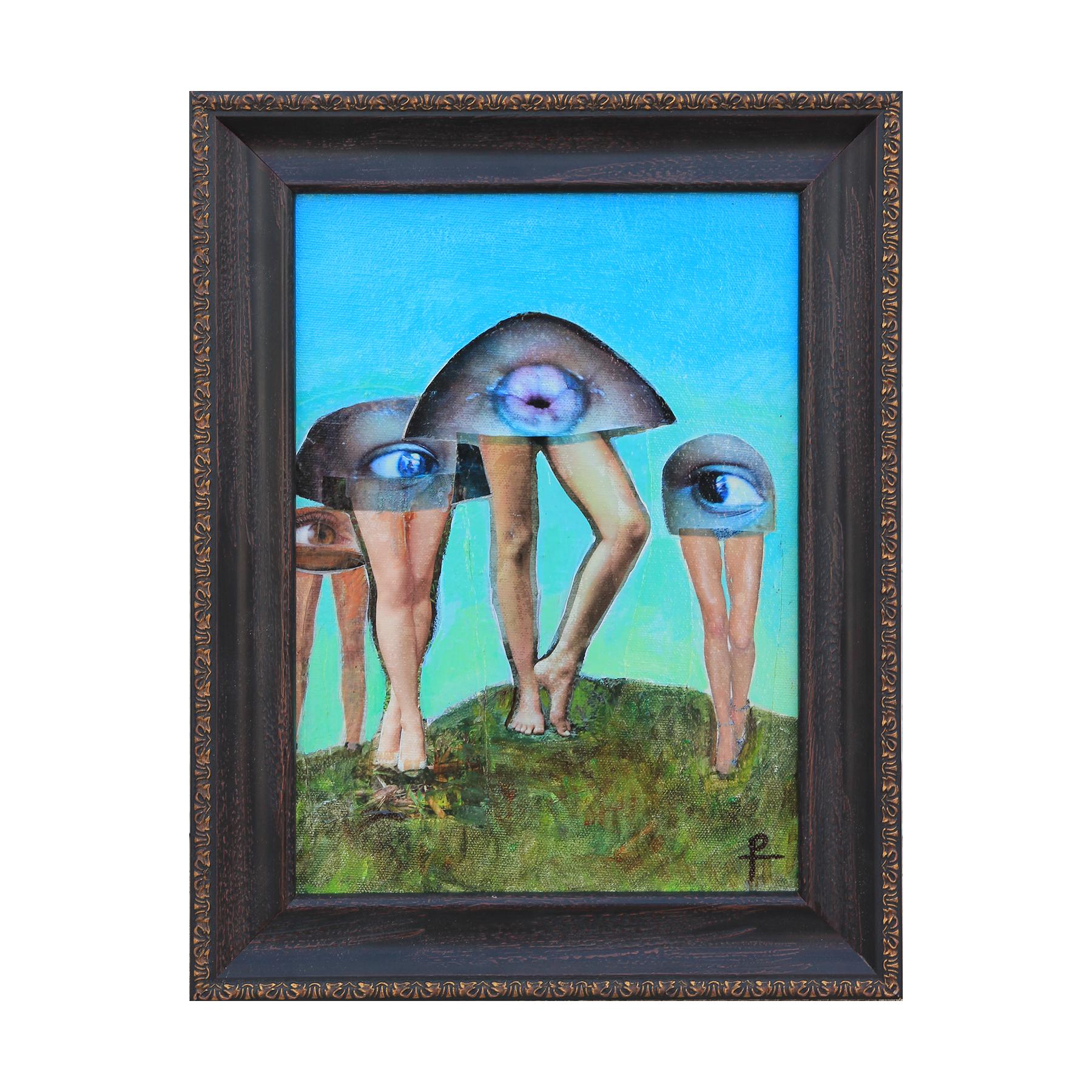 Henry David Potwin "Mushrooms" Contemporary Surrealist Collage at 1stDibs