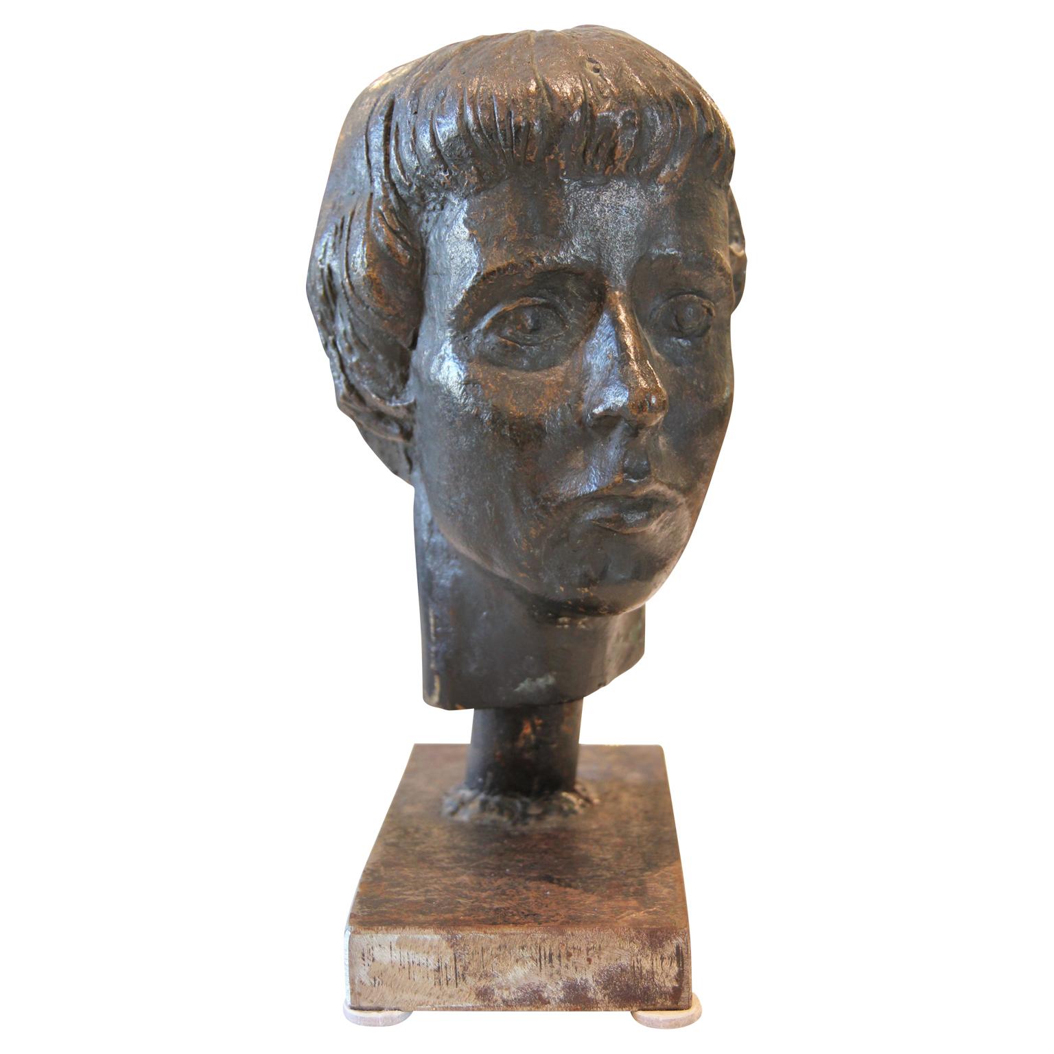 Bronze Realist/Naturalistic Female Portrait Bust of Artist Audra Evert - Sculpture by Emmet Thornell