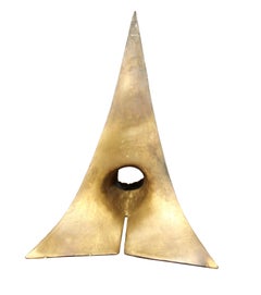 Vintage Bronze Abstract Triangle 