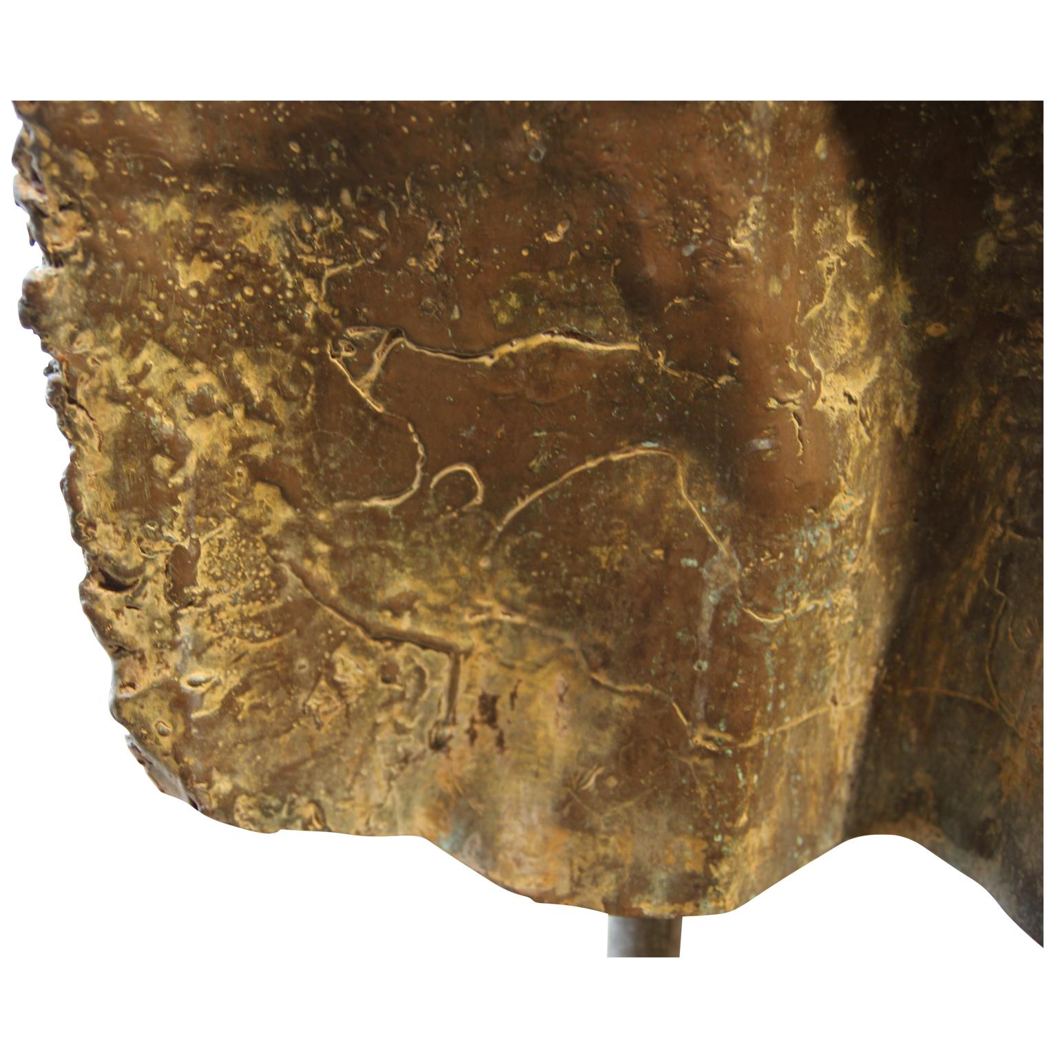 Large Brutalist Abstract Bronze Sculpture 4