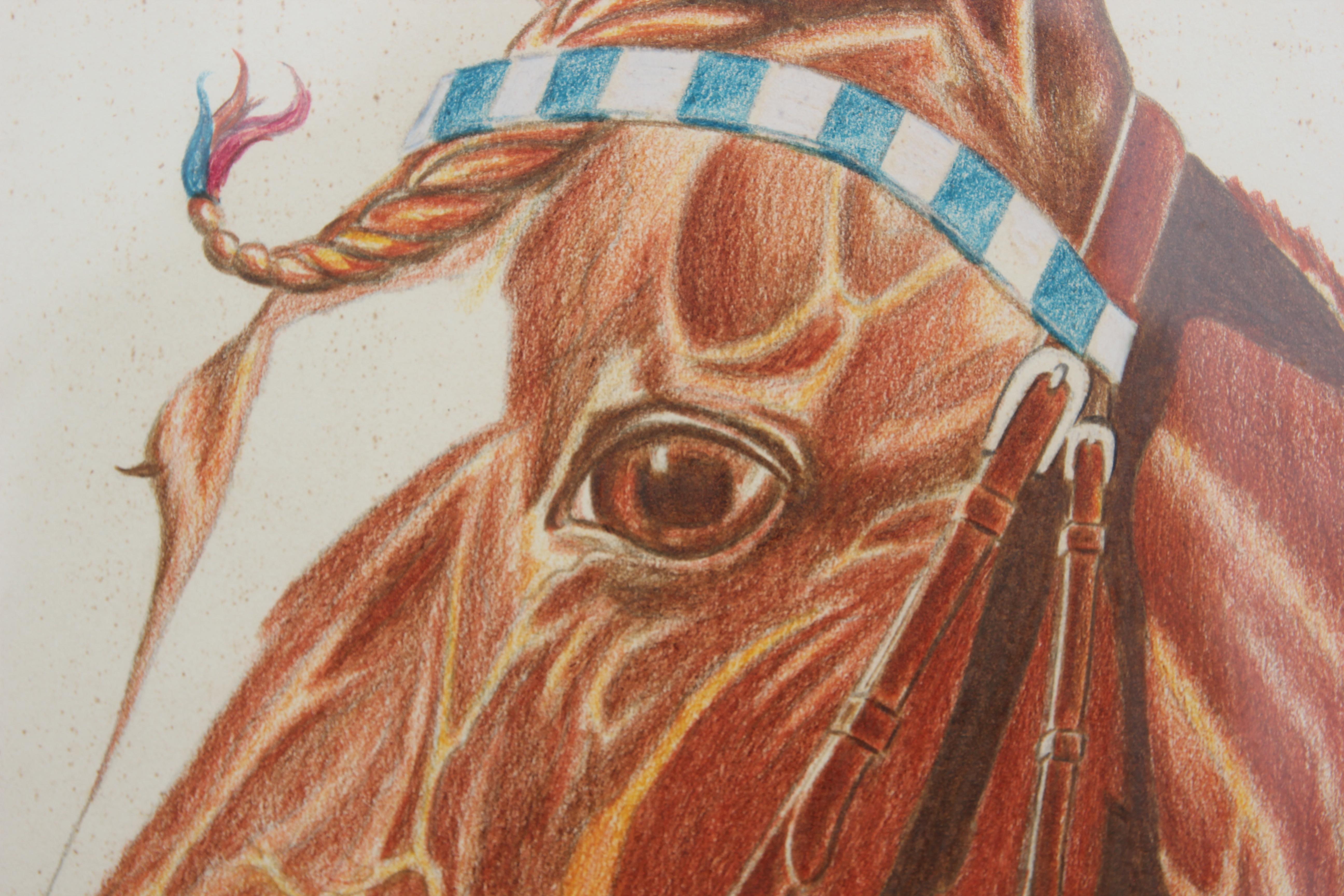 Porträtzeichnung eines Pferdes, stilistisch (Naturalismus), Art, von W. R. Stevenson
