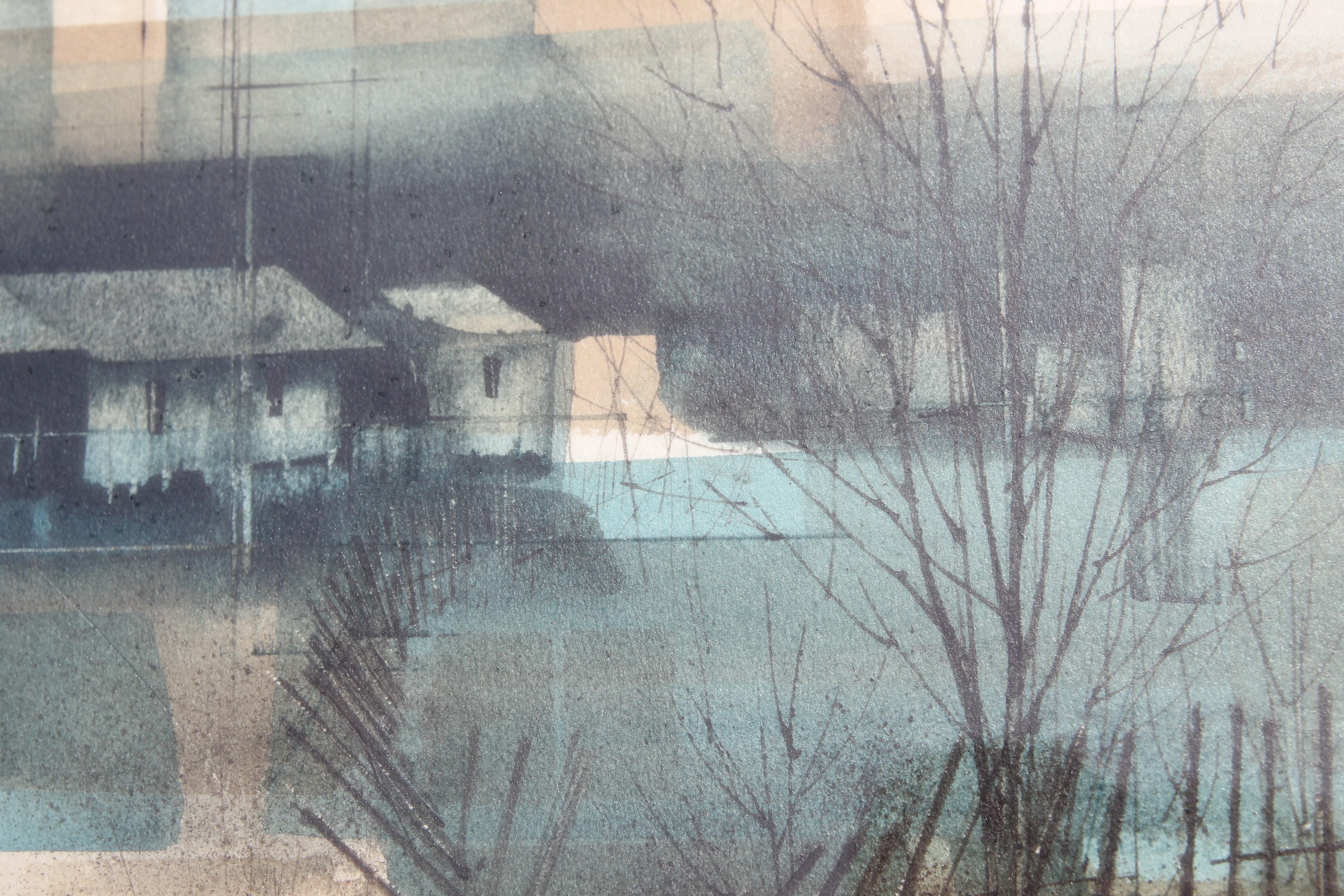 aquarelles abstraites paysages