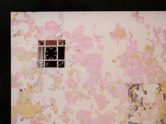 Modern Abstract Photograph of a Pink and Gold Building with Window