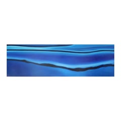 "1964 G.T.O" Abstract Large Horizontal Blue Photorealistic Close Up Car Painting