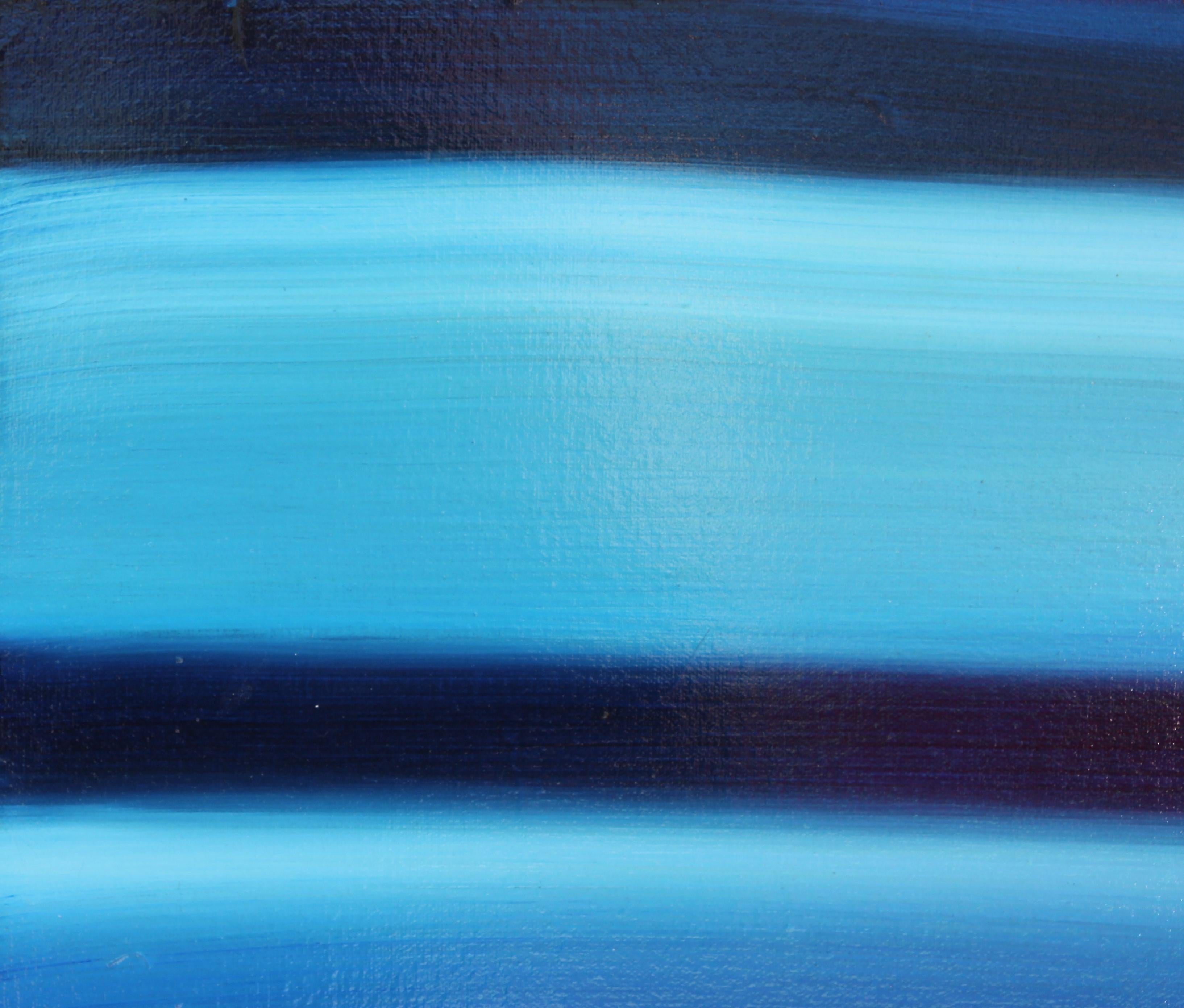 Abstraktes, großes, horizontales, blaues, fotorealistisches Autogemälde „1964 G.T.O“, 1964 – Painting von Cheryl Kelley