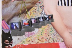 Colorful Abstract Contemporary “Sexy Fat” Nude Female Collage