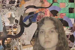 Bunte abstrakte zeitgenössische Bija Lotus-Figurative Collage