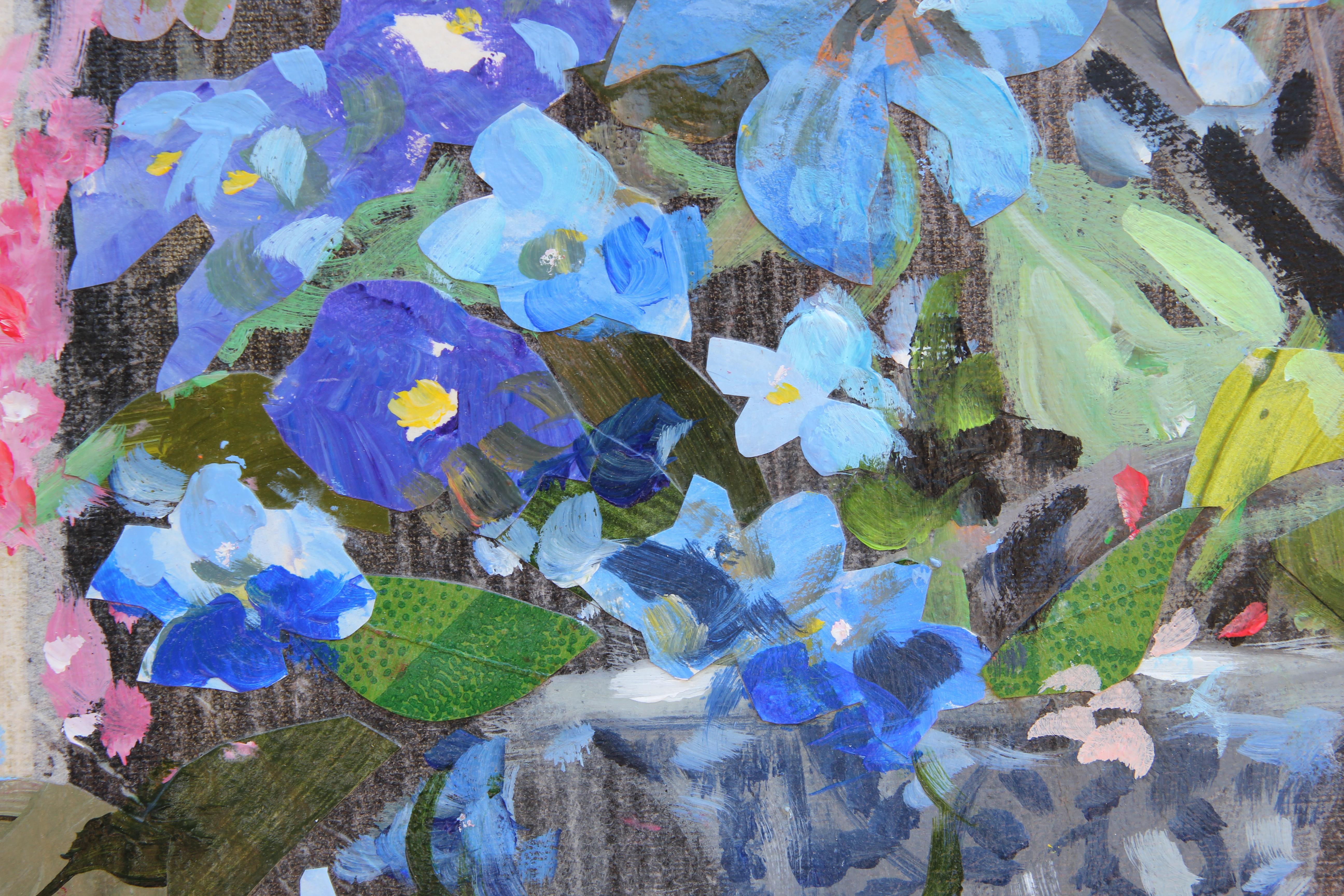 Colorful blue, pink, and green floral still life with a variety of vibrant flowers in a blue and white Asian inspired vase. Signed in the lower front left corner. Currently unframed, but options are available. 

Artist Biography: Born on November 4,