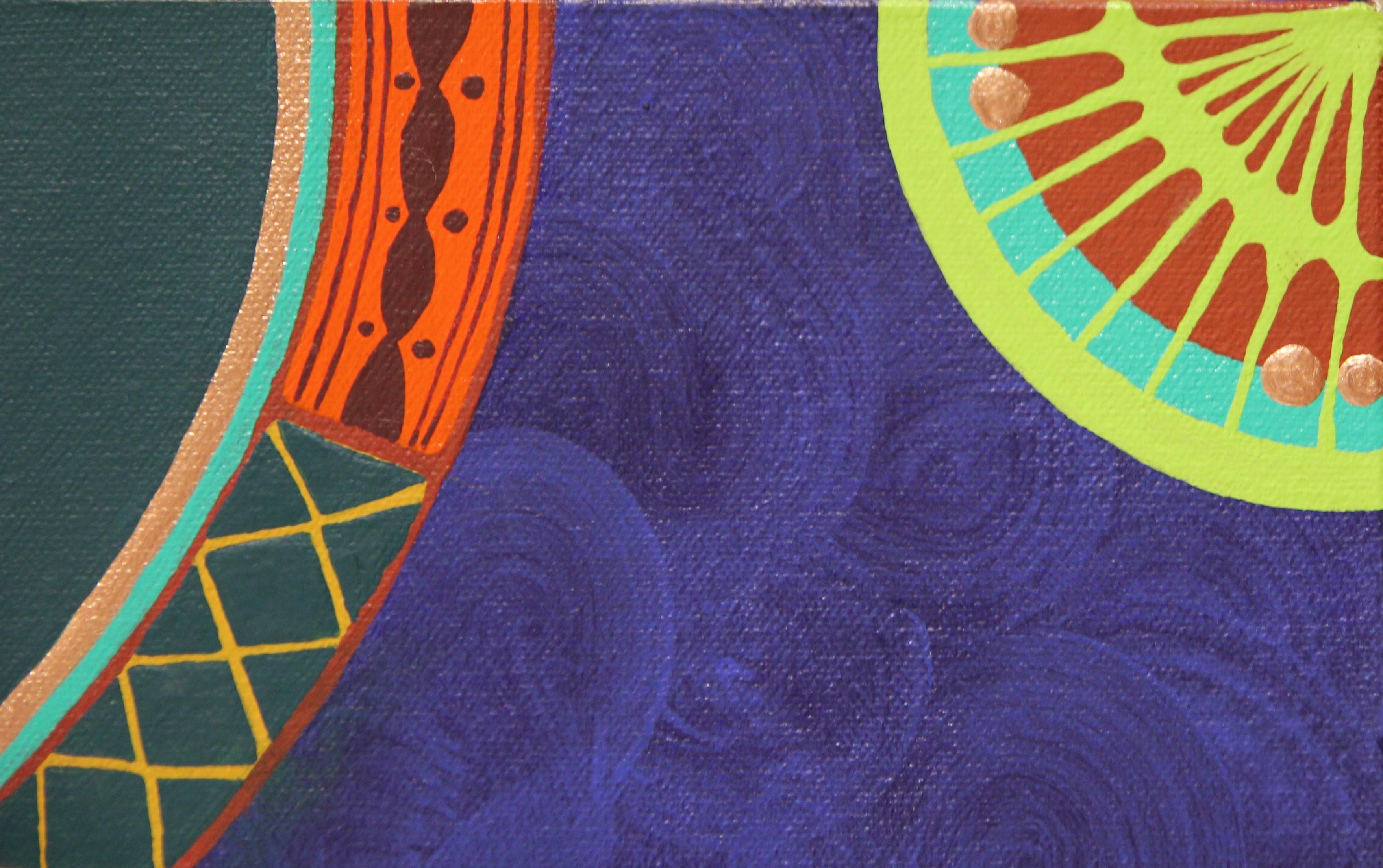 Pittura tessile colorata astratta contemporanea 
