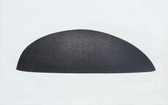 “Significant Abstract of Form M.F.A./92/D" Large Black Abstract Lithograph