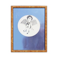 "Mi devi" Disegno circolare di una donna con le ali