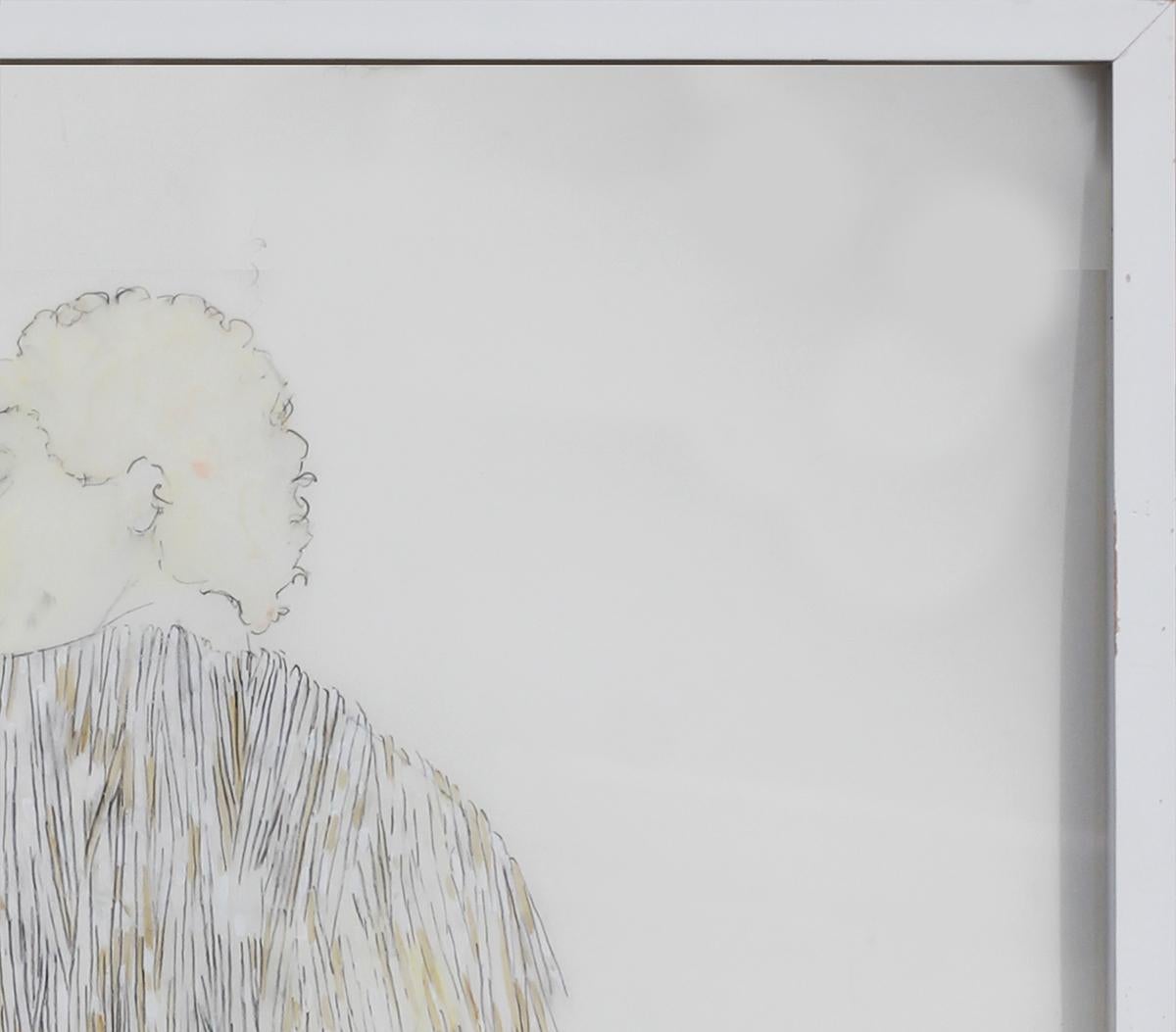 Abstraktes, minimalistisches Porträt eines Mannes „Porcupine Quill Jacke“ im Angebot 2