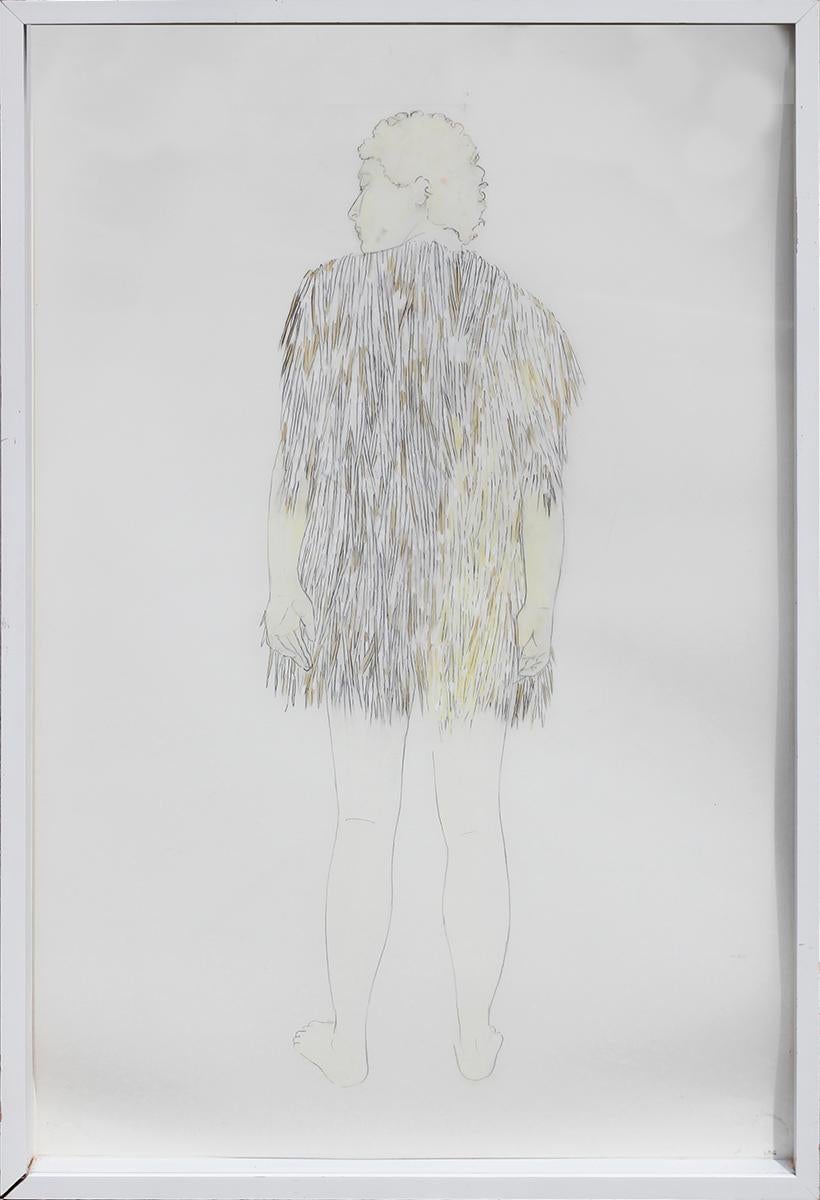 Abstraktes, minimalistisches Porträt eines Mannes „Porcupine Quill Jacke“ im Angebot 4