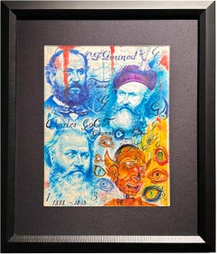 CF Gounod, Ode to Faust, Ink Drawing on Paper, Framed