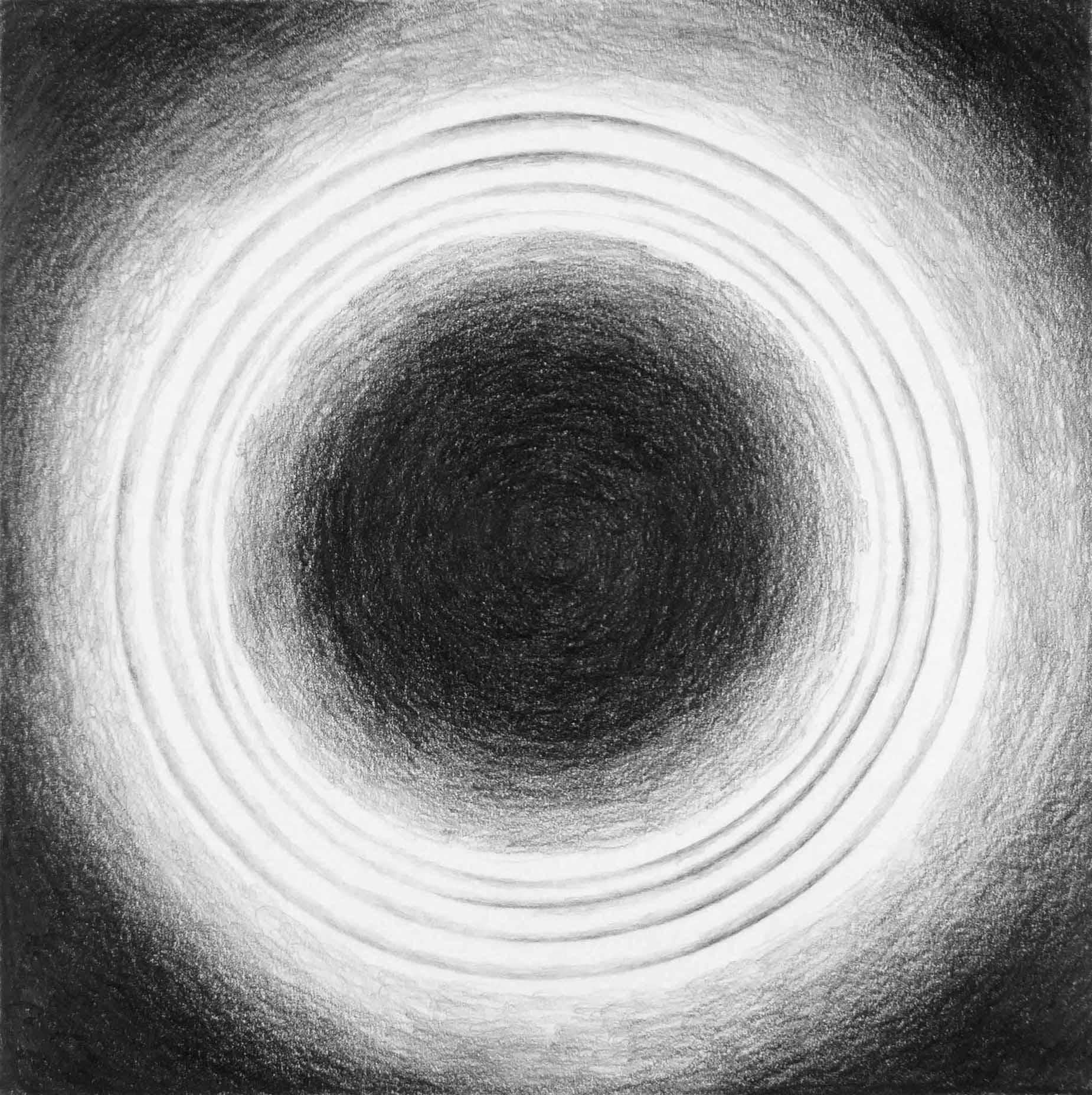 Joe Royer Abstract Drawing - Realm - Geometric Circular Abstraction, Graphite on Paper, Framed