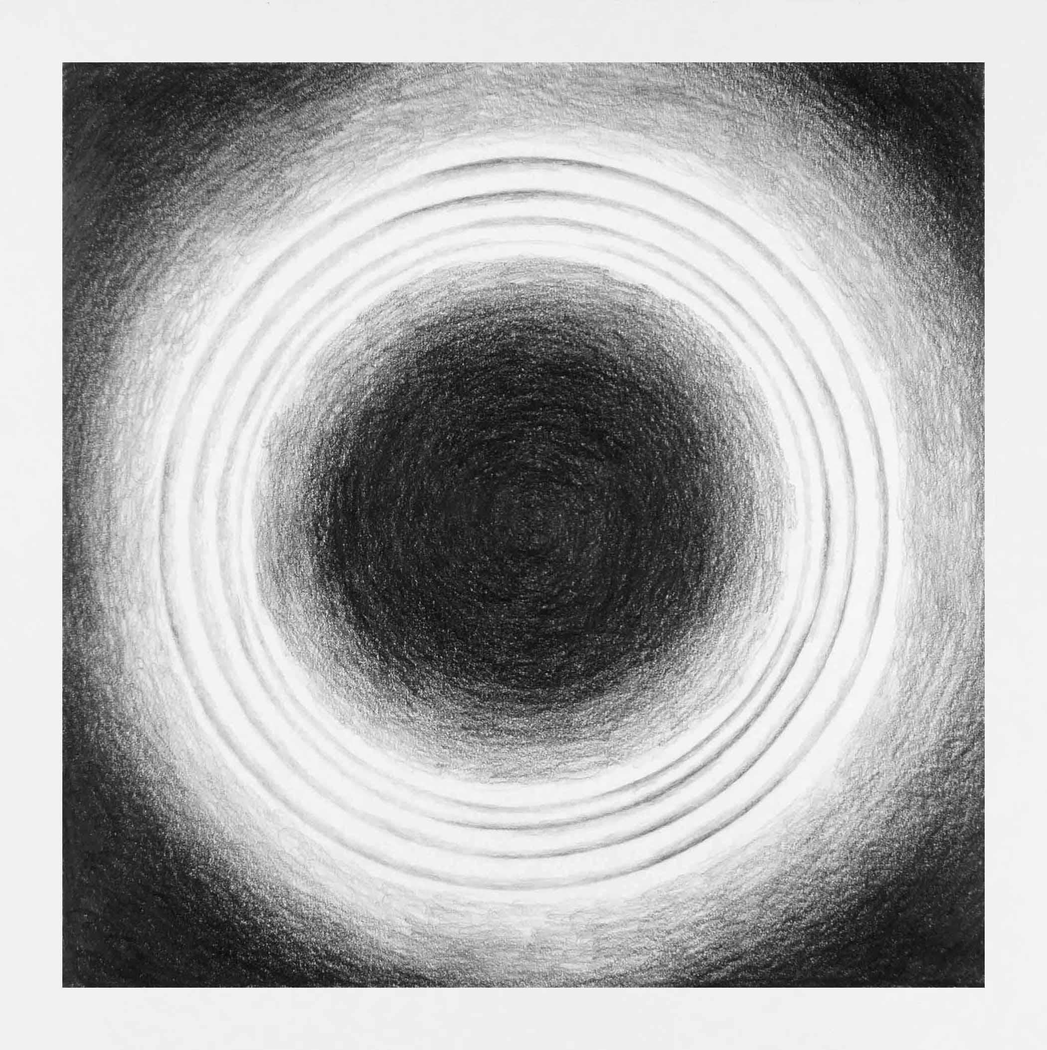 Realm - Geometric Circular Abstraction, Graphite on Paper, Framed - Art by Joe Royer