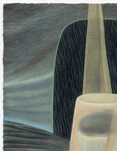 Late March - Highly Detailed Surreal Landscape, Watercolor & Gouache on Paper