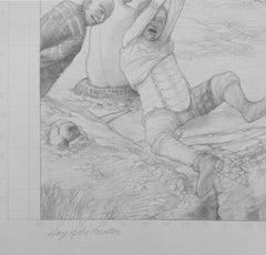 Day of the Painter - Allegorical Drawing  with the Artist and Multiple Figures