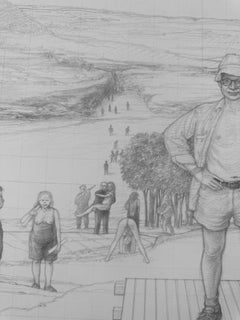 Day of the Painter - Allegorical Drawing  with the Artist and Multiple Figures
