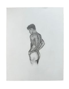 The Body is a Boon - Muscular Male Nude, Graphitzeichnung auf Papier