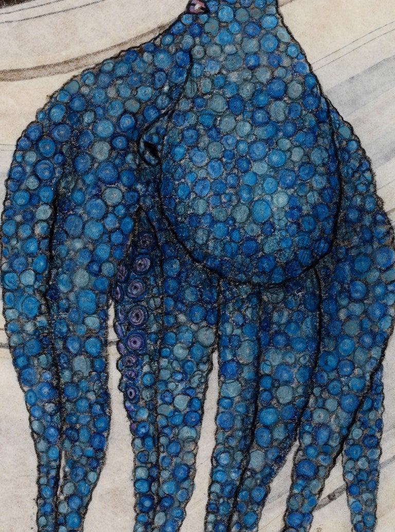 Jeff Conroy - Fontainebleau - Pintura de Tinta Sumi Estilo Gyotaku de un  Pulpo Multicolor en venta en 1stDibs España, image size:768x1035