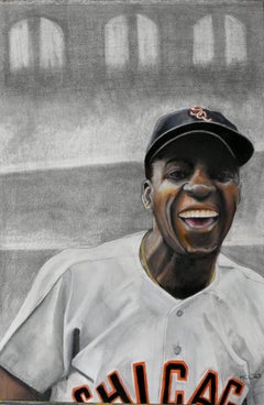 Minnie Miñoso - Baseball Great, Original Framed Watercolor on Archival Paper