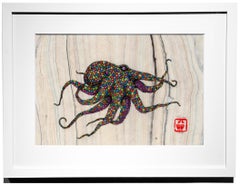 Silly Rabbit, Trix are for Kids - Gyotaku Style Sumi Ink Painting of an Octopus
