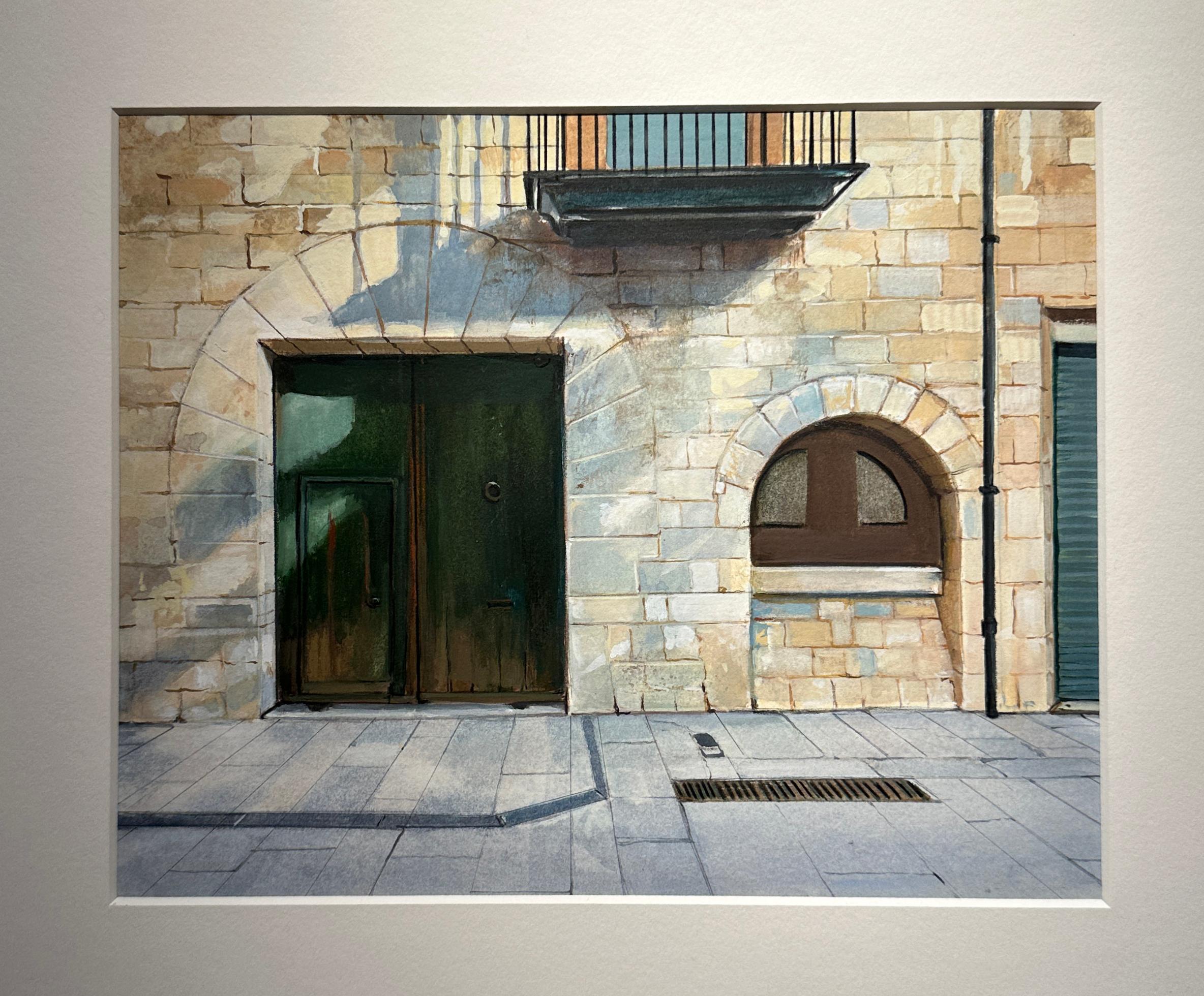 Aquardar (Waiting Expectantly) - Architectural Imagery, Doorways, Dappled Light For Sale 2