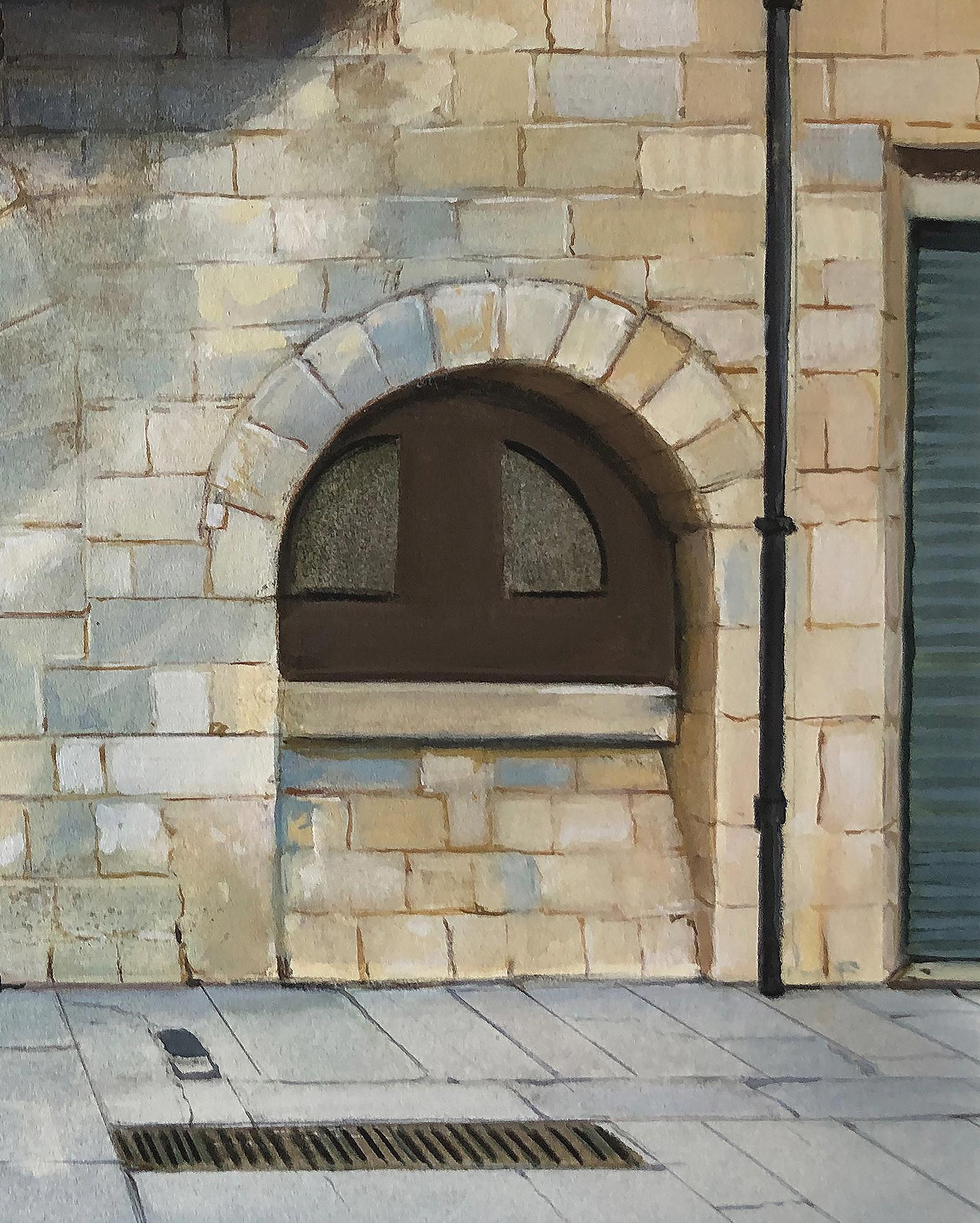 Aquardar (Waiting Expectantly) - Architectural Imagery, Doorways, Dappled Light - Contemporary Art by Carol Pylant