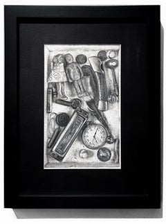 Jem's Treasure (Study) - Still Life Drawing of the Insides of a 'Treasure Box'