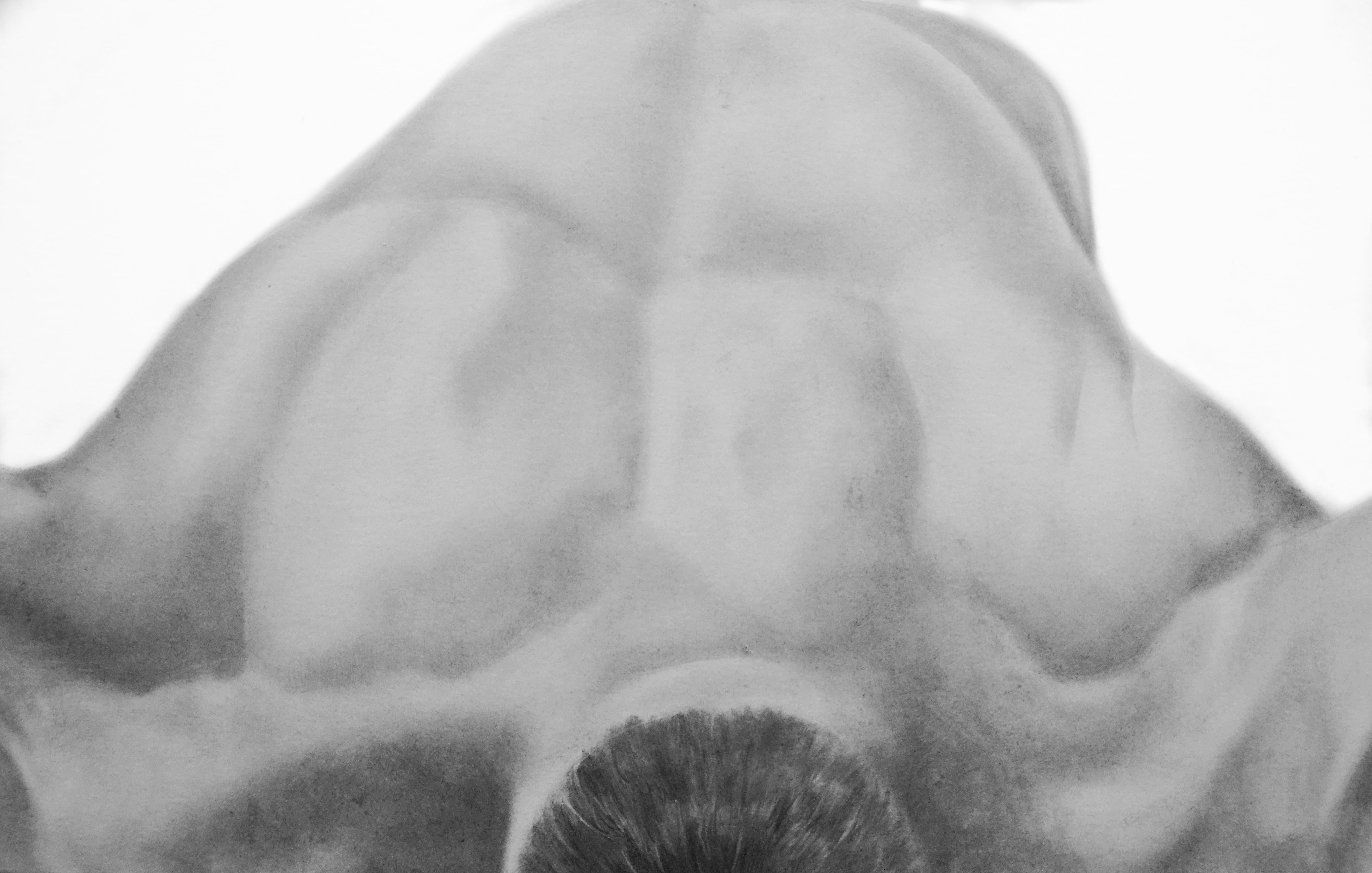 Atlas - Graphite Drawing on Paper of Impossible Body Pose, Original - Art by Adrian Barquero